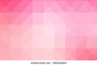 Light Pink, Yellow vector abstract mosaic pattern. Shining colorful illustration with triangles. New template for your brand book.