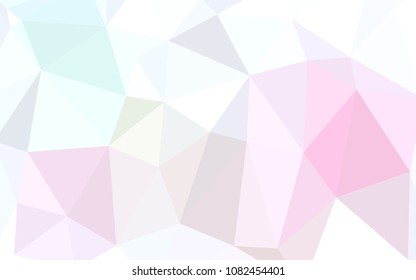 Light Pink, Yellow vector abstract polygonal pattern. Modern geometrical abstract illustration with gradient. The best triangular design for your business.