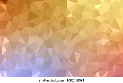 Light Pink, Yellow vector abstract polygonal pattern. Glitter abstract illustration with an elegant triangles. Completely new template for your banner.