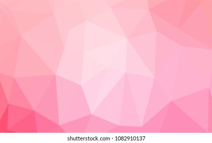 Light Pink, Yellow vector abstract mosaic backdrop. Creative geometric illustration in Origami style with gradient. That pattern can be used as a part of a brand book.