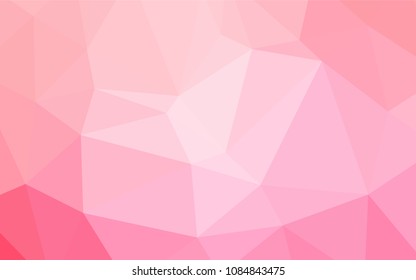 Light Pink, Yellow vector abstract mosaic backdrop. A sample with polygonal shapes. The polygonal design can be used for your web site.