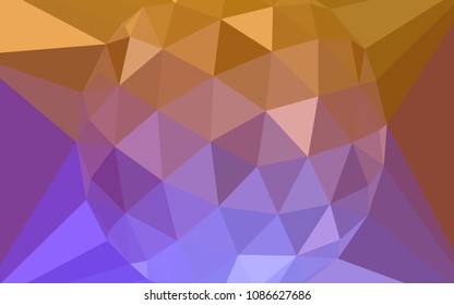 Light Pink, Yellow vector abstract mosaic pattern with a diamond. Polygonal abstract illustration with gradient. Pattern for a brand book's backdrop.