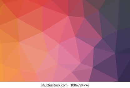 Light Pink, Yellow vector abstract polygonal template. Elegant bright polygonal illustration with gradient. Pattern for a brand book's backdrop.