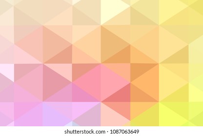 Light Pink, Yellow vector abstract polygonal template. Creative geometric illustration in Origami style with gradient. A completely new design for your business.