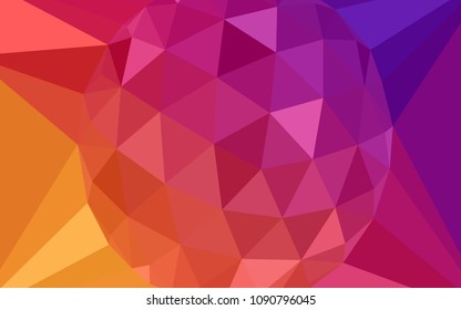 Light Pink, Yellow vector abstract mosaic pattern with a diamond. Elegant polygonal illustration with gradient. Completely new template for your banner.