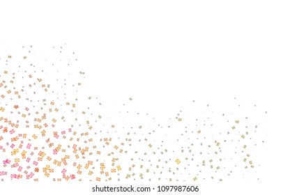 Light Pink, Yellow vector abstract colorful background, which consist of triangles. Pattern with colored triangles on white background.