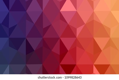 Light Pink, Yellow vector abstract mosaic backdrop. Modern abstract illustration with triangles. Polygonal design for your web site.