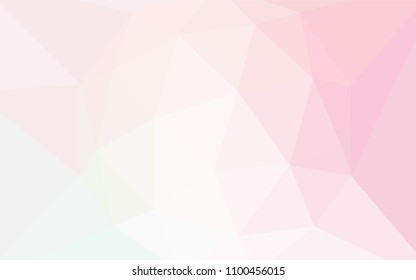 Light Pink, Yellow vector abstract mosaic backdrop. A sample with polygonal shapes. Polygonal design for your web site.