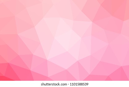 Light Pink, Yellow vector abstract mosaic pattern. Shining polygonal illustration, which consist of triangles. A completely new design for your leaflet.