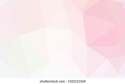 Light Pink, Yellow vector abstract mosaic background. Colorful abstract illustration with triangles. Triangular pattern for your design.