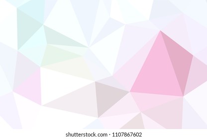 Light Pink, Yellow vector abstract polygonal background. Creative illustration in halftone style with gradient. The polygonal design can be used for your web site.
