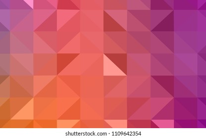 Light Pink, Yellow vector abstract polygonal background. Shining colorful illustration with triangles. A new texture for your web site.