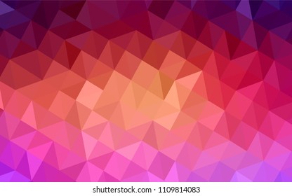 Light Pink, Yellow vector abstract polygonal background. Glitter abstract illustration with an elegant triangles. Pattern for a brand book's backdrop.