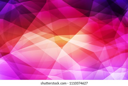 Light Pink, Yellow vector abstract polygonal background. Polygonal abstract illustration with gradient. A completely new design for your leaflet.