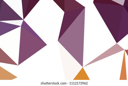 Light Pink, Yellow vector abstract polygonal background. Colorful abstract illustration with triangles. Completely new template for your banner.
