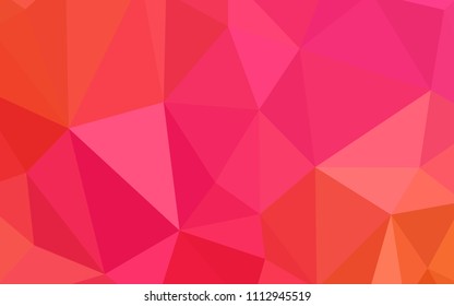 Light Pink, Yellow vector abstract mosaic pattern. Modern abstract illustration with triangles. Polygonal design for your web site.