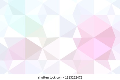 Light Pink, Yellow vector abstract mosaic pattern. Colorful abstract illustration with triangles. Brand new design for your business.