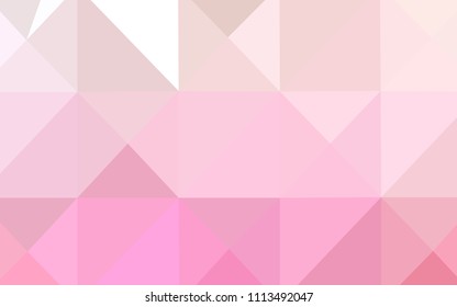 Light Pink, Yellow vector abstract mosaic background. Elegant bright polygonal illustration with gradient. That new template can be used for your brand book.