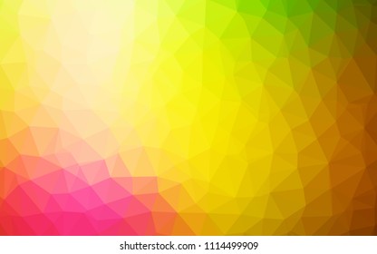 Light Pink, Yellow vector abstract mosaic background. Polygonal abstract illustration with gradient. A new texture for your web site.
