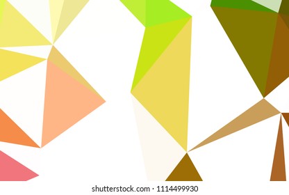 Light Pink, Yellow vector abstract mosaic backdrop. Colorful abstract illustration with triangles. A completely new design for your leaflet.