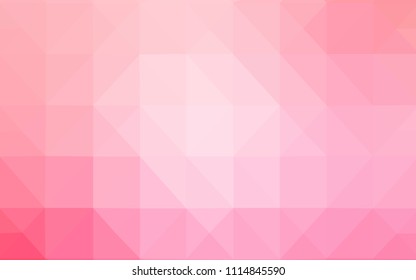 Light Pink, Yellow vector abstract mosaic pattern. Modern abstract illustration with triangles. A completely new design for your leaflet.
