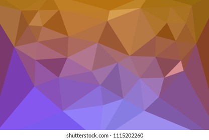 Light Pink, Yellow vector abstract mosaic background with a heart in a centre. Illustration in mosaic style with gradient.  Template for cell phone's backgrounds.