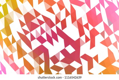 Light Pink, Yellow vector abstract polygonal texture. A vague abstract illustration with gradient. The completely new template can be used for your brand book.