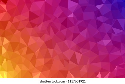 Light Pink, Yellow vector abstract mosaic background. Polygonal abstract illustration with gradient. A completely new design for your leaflet.