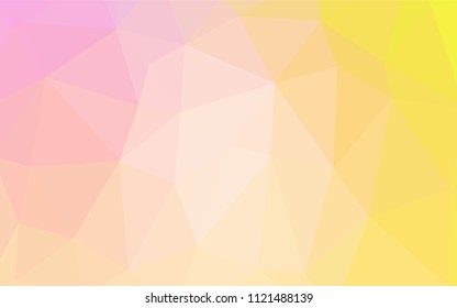 Light Pink, Yellow vector abstract mosaic background. A sample with polygonal shapes. A completely new template for your business design.