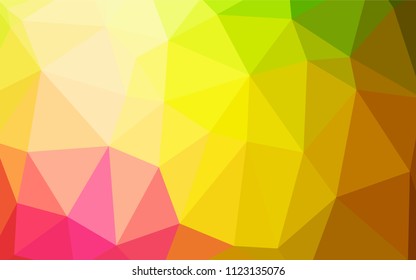 Light Pink, Yellow vector abstract mosaic backdrop. Geometric illustration in Origami style with gradient.  A completely new design for your business.