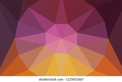 Light Pink, Yellow vector abstract mosaic backdrop with a diamond. Colorful illustration in a polygonal style. Brand new style for your business design.