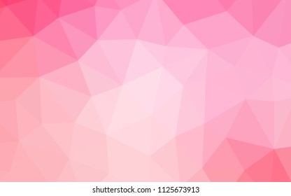 Light Pink, Yellow vector abstract polygonal pattern. Colorful illustration in abstract style with triangles. Brand new design for your business.