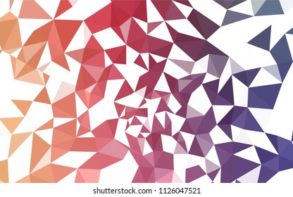 Light Pink, Yellow vector abstract mosaic backdrop. A sample with polygonal shapes. Template for cell phone's backgrounds.