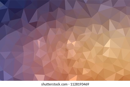 Light Pink, Yellow vector abstract polygonal background. Creative geometric illustration in Origami style with gradient. Completely new template for your banner.