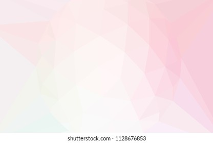Light Pink, Yellow vector abstract mosaic pattern with a diamond. Elegant polygonal illustration with gradient. Template for cell phone's backgrounds.