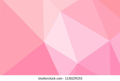 Light Pink, Yellow vector abstract mosaic background. A sample with polygonal shapes. Polygonal design for your web site.