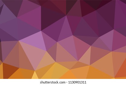 Light Pink, Yellow vector abstract mosaic backdrop. Polygonal abstract illustration with gradient. Brand new design for your business.