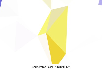 Light Pink, Yellow vector abstract polygonal pattern. A completely new color illustration in a polygonal style. Brand new design for your business.