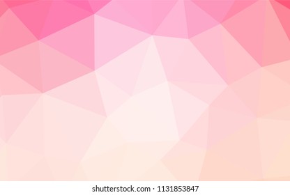 Light Pink, Yellow vector abstract mosaic pattern. Modern abstract illustration with triangles. New template for your brand book.