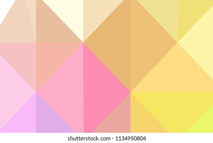 Light Pink, Yellow vector abstract mosaic background. Creative illustration in halftone style with gradient. A completely new design for your business.