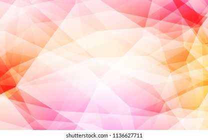 Light Pink, Yellow vector abstract polygonal background. Colorful illustration in abstract style with triangles. Textured pattern for your backgrounds.