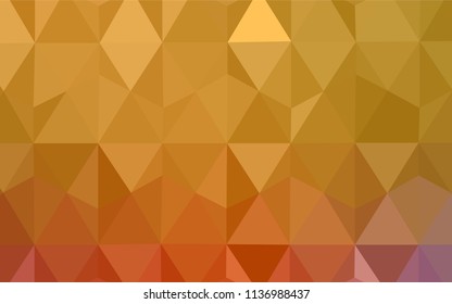Light Pink, Yellow vector abstract mosaic background. Glitter abstract illustration with an elegant triangles. Completely new template for your banner.
