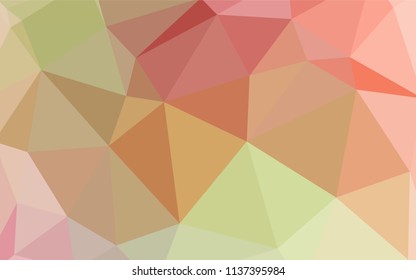 Light Pink, Yellow vector abstract mosaic background. Geometric illustration in Origami style with gradient.  Triangular pattern for your design.