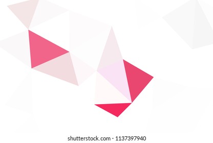 Light Pink, Yellow vector abstract mosaic pattern. Colorful illustration in abstract style with triangles. Triangular pattern for your design.