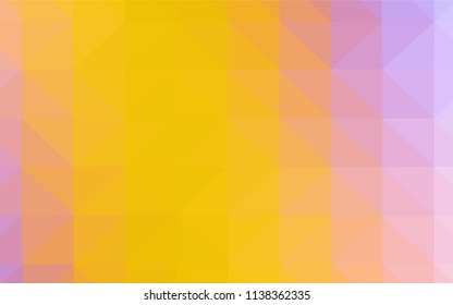Light Pink, Yellow vector abstract polygonal pattern. Creative geometric illustration in Origami style with gradient. Brand new style for your business design.