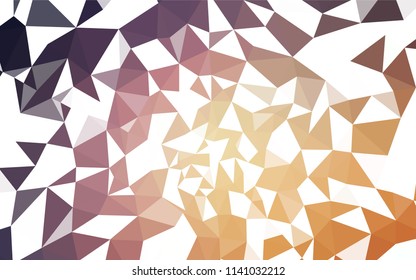 Light Pink, Yellow vector abstract polygonal pattern. Colorful illustration in polygonal style with gradient. Best triangular design for your business.
