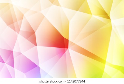 Light Pink, Yellow vector abstract mosaic pattern. Colorful illustration in polygonal style with gradient. New template for your brand book.