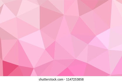 Light Pink, Yellow vector abstract mosaic background. Colorful abstract illustration with triangles. Template for cell phone's backgrounds.