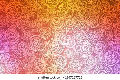 Light Pink, Yellow vector abstract doodle template. Doodle illustration of roses in Origami style with gradient. The completely new template can be used for your brand book.