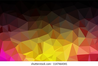 Light Pink, Yellow vector abstract mosaic pattern. Colorful abstract illustration with gradient. The polygonal design can be used for your web site.